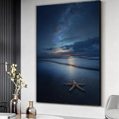 Toile de plage poétique scène de nuit étoilée pour une évasion quotidienne à la maison