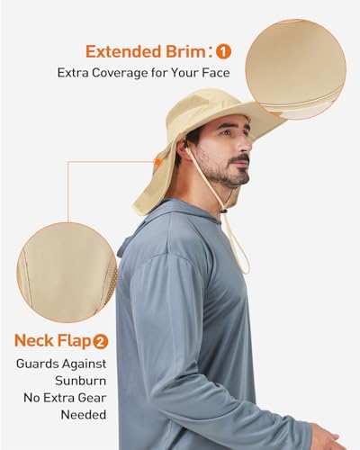Image of Zylioo 3XL /2XL /XL /L /M UV Boonie Sun Hat,Oversize UPF Summer Hat,Quick-Dry Breathable Fishing Hat with Floppy Wide Brim