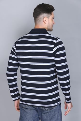 Image of Full Sleeve Polo T Shirt for Men Cotton with Pocket and Collar - Regular Fit Tshirt