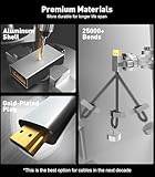 UANTIN USB-C to DisplayPort 2.1 Cable | 16K@30Hz 8K@120Hz 4K@240Hz 40Gbps Type C to Display Port Cord [Thunderbolt 3/4/5 Compatible] DP Cable for iPhone 16/15,Galaxy S24,MacBook Pro/Air,iPad - 6FT - Image 7