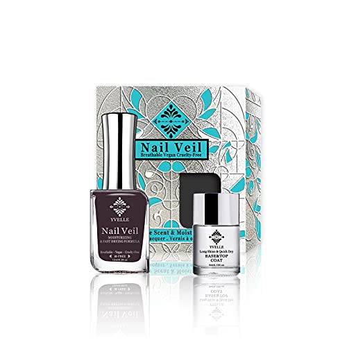 Yayoge Yvelle Nail Veil Gel Polish Breathable Non Toxic Nail Polish Set - Vegan Cruelty-Free Odorless Nail Polish Kit, 18-free Heathy Halal Nail Polish for Thin Quick Dry Nail Polish for Kids Women