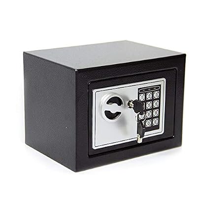 CDC DlGl 6.6LCaja Fuerte lgnifuga Anti-Robo Electrónica con 2 Llaves, Caja Fuerte Empotrable Digital para El Hogar/La Oficina Caja de Seguridad para Objetos de Valor Como Dinero Armas en Efectivo