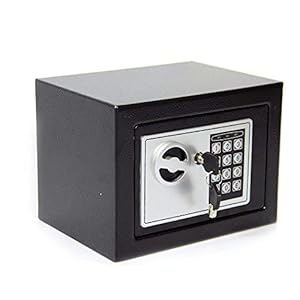CDC® 4.6L DIGITAL STEEL SAFE ELECTRONIC SECURITY HOME OFFICE MONEY CASH SAFETY BOX 2 KEYS
