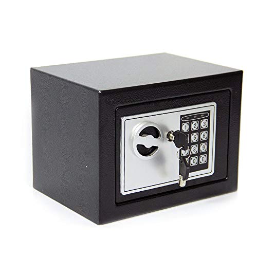 CDC 4.6L Tresor Für Zuhause, Diebstahlsicherer Elektronischer Safe Tresor Mit 2 Schlüsseln, Tresor feuerfest wasserdicht, Digitaler Sicherheitsbox Für Wertsachen Wie Geldpistolen und Bargeld