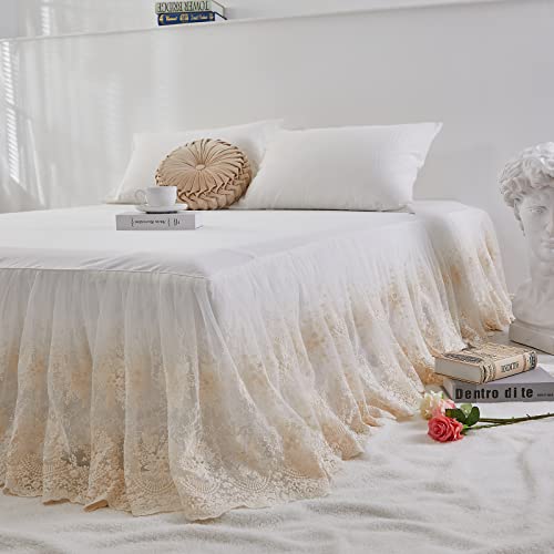 Brandream 4-Piece White Quilt Bedding Set Queen Size Bedspread Cotton Boho Sunflower Medallion Coverlet Set #TOP2