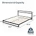 ZINUS Platforma with Headboard Platform Bed Frame, Queen, Black