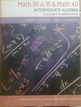 Unknown Binding Title: INTERMEDIATE ALGEBRA:CONC..W/C Book