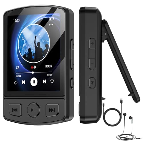 MP3 Player with Clip 64GB Mini MP3 Player with Bluetooth