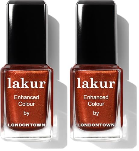 LONDONTOWN Brassy Copper Glossy Nail Polish, Posh Forever lakur, Vegan
