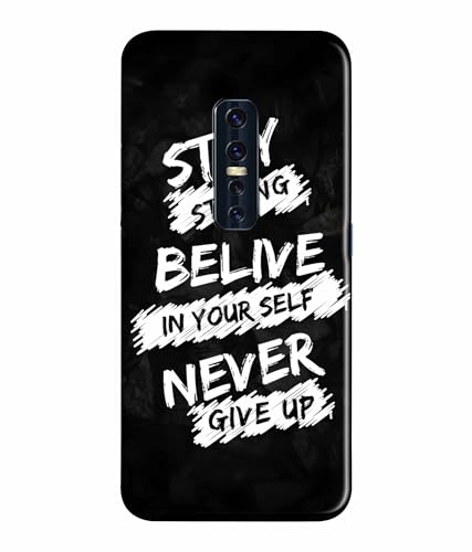 Image of Stay Strong Motivation Quotes Printed Hard Back Case Cover & Compatible for Vivo V17 Pro (Multicolor) - D1810