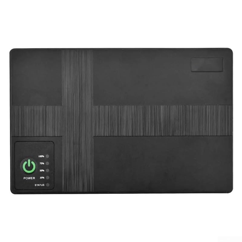 Routeur Mini UPS pour chat optique, 8800 mAh DC de secours avec double sortie, alimentation portable pour caméra de sécurité et système de contrôle d'accès (noir-8800 mAh)