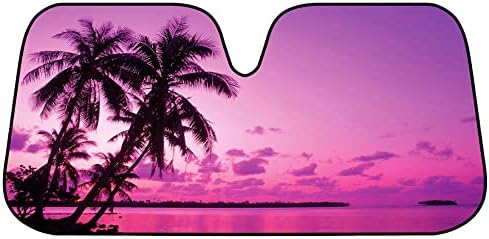 BDK Front Windshield Sun Shade-Accordion Folding Auto Sunshade for Car Truck SUV-Blocks UV Rays Sun Visor Protector-Keep Your Vehicle Cool- 58 x 27 Inch