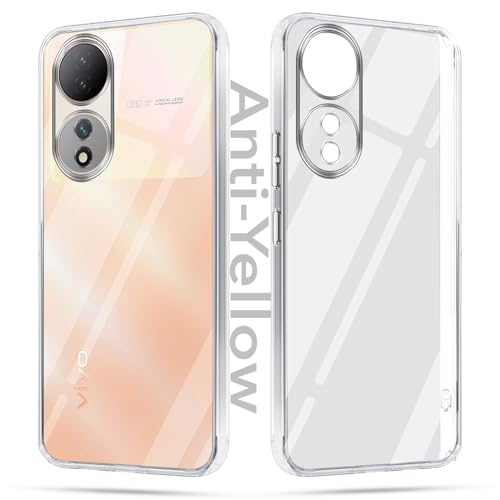 Image of Jkobi Lifetime Anti-Yellow Clear Back Cover Case for Vivo Y100 (Sleek Hard Crystal | Shockproof and Camera Protection)