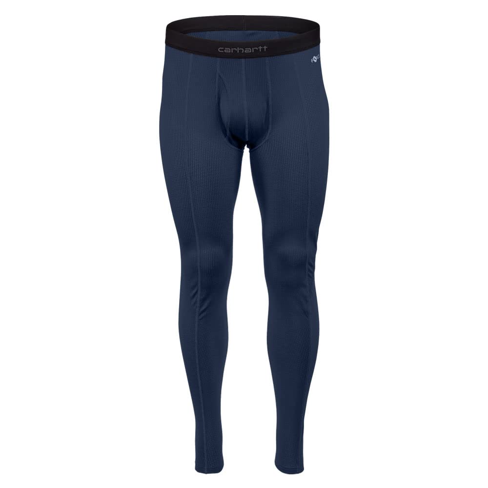 Photo 1 of Carhatt Mens Force Lightweight Stretch Grid Base Layer Pant Large Dark Blue