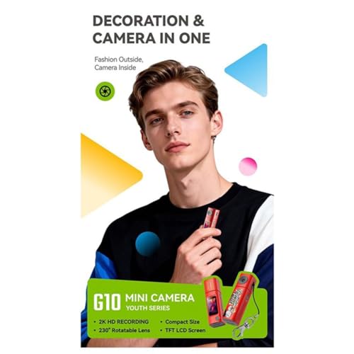 Caméscope de poche 2k noir avec clé usb et carte 32 go - 3