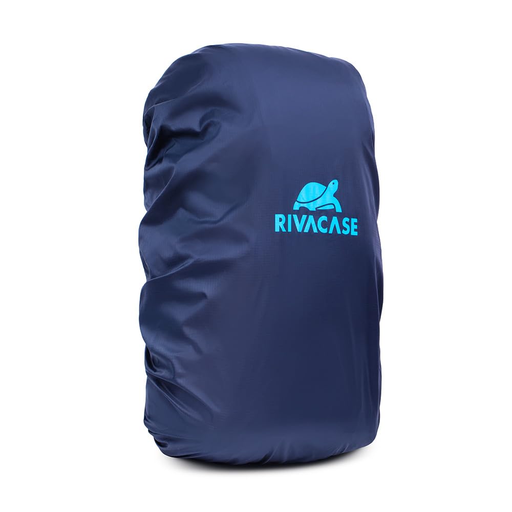 Rivacase 5361 - Zaino per computer portatile da 17,3", 30 l, con tracolla, luce riflettente, tasche nascoste, zaino unisex universitario studente, zaino per computer portatile