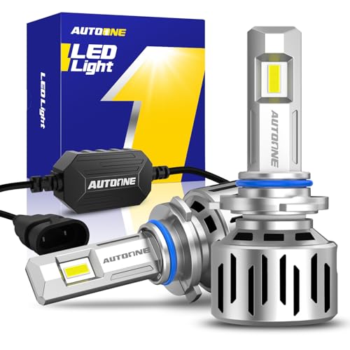 Image of AUTOONE 9006 HB4 LED Bulbs, 100000LM 18X Ultra Brighter, 6500K White, 2PCS