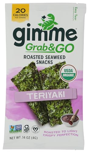GIMME Organic Teriyaki Seaweed Grab & Go Singles, 0.14 OZ