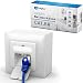 Produktbild hb-digital 1x CAT 6a Netzwerkdose LAN Dose Universal Anschlussdose - 2X RJ45 Port - Aufputz/Unterputz Geschirmt EIA/TIA 568A&B 8P8C 10 Gigabit Ethernet Netzwerk  Signalweiß