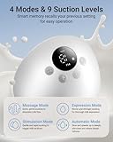 Bear Breast Pump Hands Free Wearable Breast Feeding Pump with 4 Modes & 9 Levels, Electric Breast Pump Ideal Rhythm for More Milk, Double Fit Flange More Fit & Discreet, (2 Packs, White) - Image 2