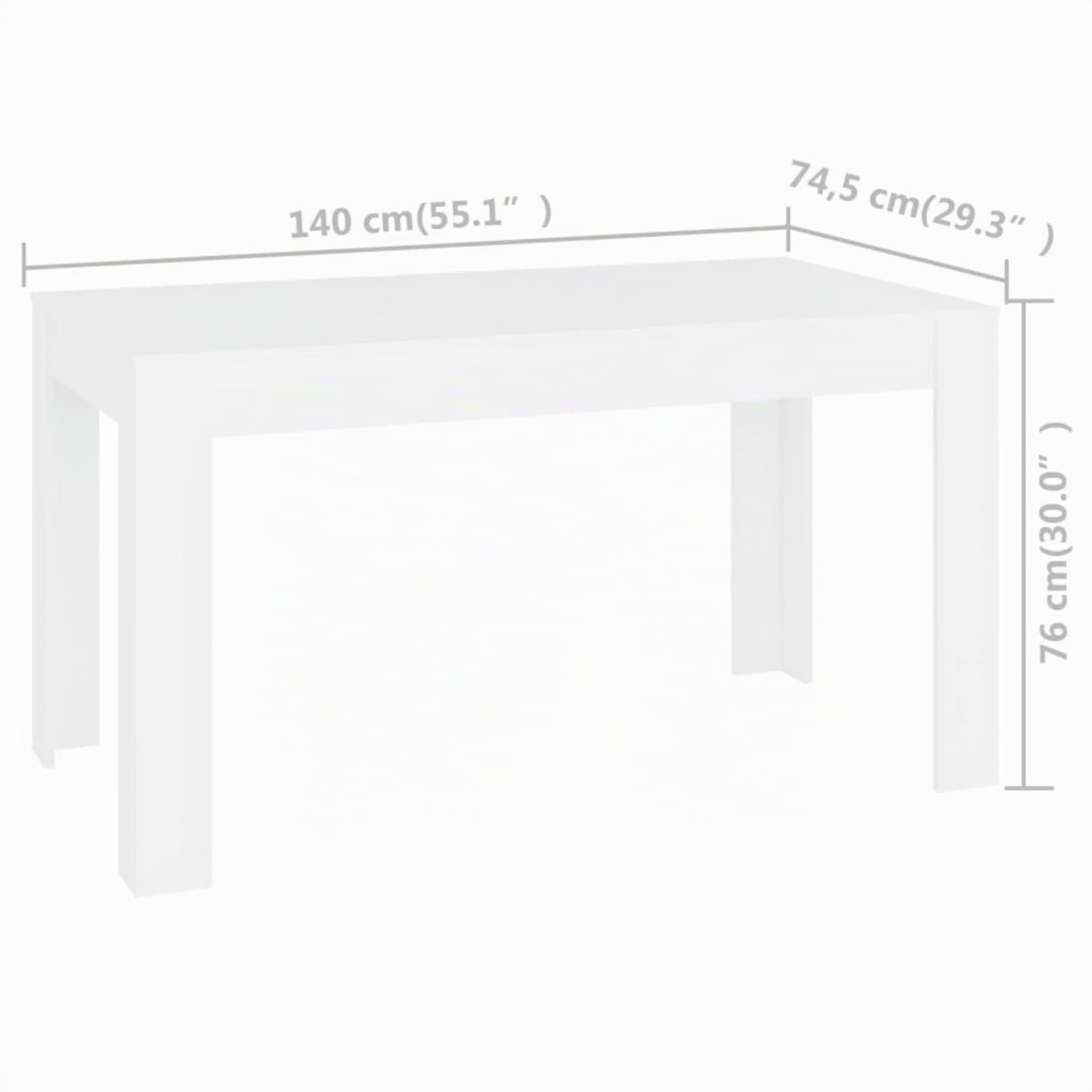 ARKEM Mesa de Comedor de Madera contrachapada Blanco 140x74,5x76 cm Mesa Cocina Extensible Muebles Comedor Mesa Comedor pequeña mesas de Cocina