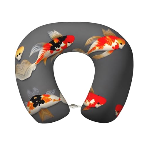 Almohada Tradicional de Viaje con Estampado de Carpas Koi miniatura 1