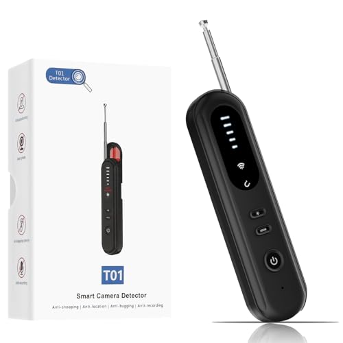 OneBird Hidden-Camera-detectors-GPS Tracker Detector -Bug Sweeper Listening Device Detector for Travel-spy-Camera-Detector-mini-Anti Bug Detector-Camera detectors to Hotel Car Office-Black