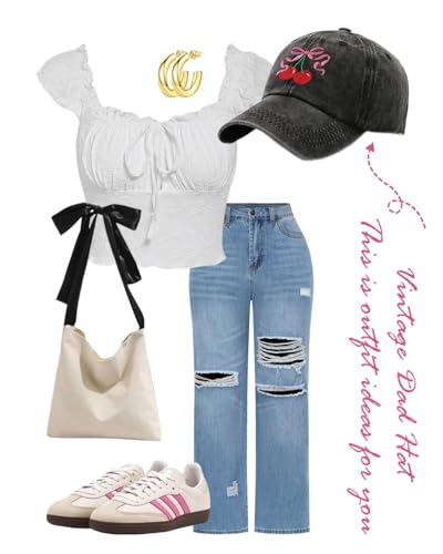 Gorra de béisbol negra bordada para mujer miniatura 4