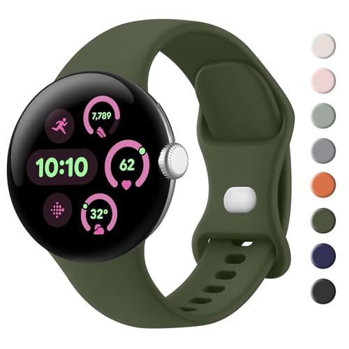 �E�H�b�`�o���h�p�� Google Pixel Watch 3 41mm �o���h& Pixel Watch 2 �x���g & Google Watch �o���h, �ւ��x���g �\�t�g�V���R���� �����o���h �ʋC�\�t�g �_�炩���V���R�� �N�C�b�N�����[�X�@�\