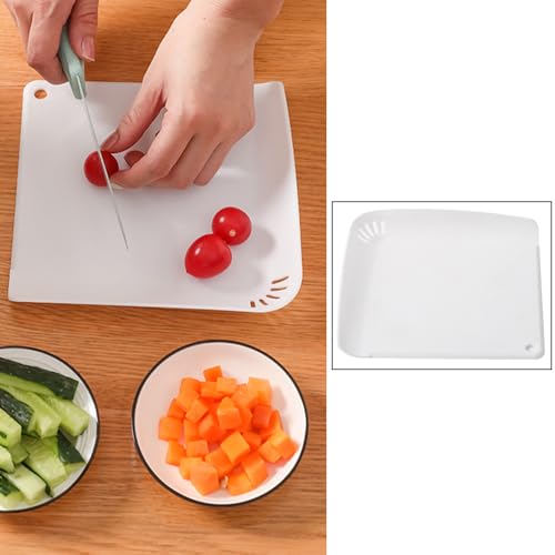 2 Pack Tablas de Cortar Pequeñas de Plástico con Orificio de Drenaje miniatura 4