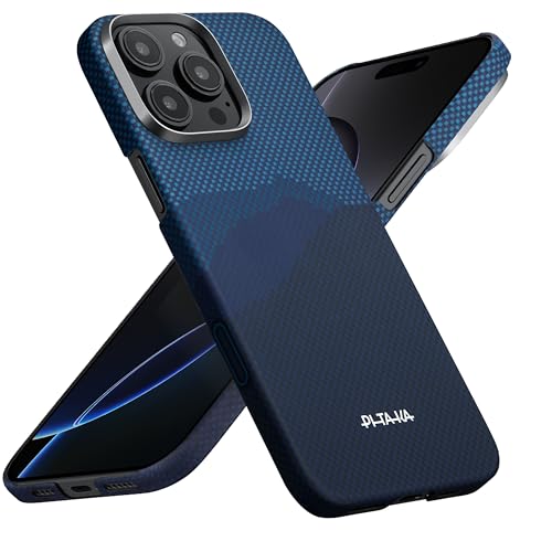 pitaka for iPhone 16 Pro Case Compatible with MagSafe, Thin & Light iPhone 16 Pro Case with a Caseless Feel, 1500D Aramid Fiber Woven [Tactile Woven-Over The Horizon]