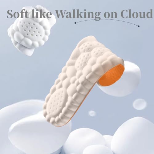 Image of Insoles Men, Shoe Inserts for Men, 4D Cloud Insoles for Men and Women, Steeper Insoles for Boots & Sneakers, Cuttable, Anti Fatigue, Shock Absorption, Foot Pain Relief (L: Men7-11)