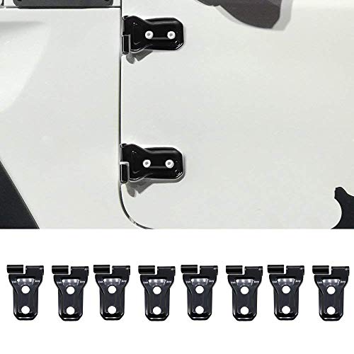 Sangmei Tampa da dobradiça da guarnição da porta compatível com Jeep Wrangler JL 2018 4 portas CV#