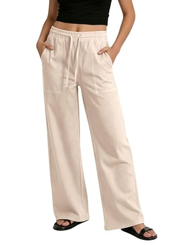 Keriffe Women’s Linen Wide Leg Pants Only $29.99 at Amazon