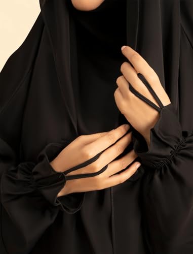 Image of NAZNEEN Saudi Jilbab Full Length and Noise Pc MATT NIDA Fabric with extra panel to cover face