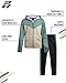 Pro Athlete Boys Tracksuit Set - 2 Piece Cozy Athletic Soft Fleece Zip Up Hoodie and Jogger Sweatpants For Boys, Size 8, Light Teal Colorblock