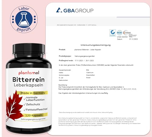 2-Monats Leber Kur - 120 Kapseln mit Mariendistel Artischocke Löwenzahn & Cholin - Leber-Komplex - Laborgeprüft – Bild 5