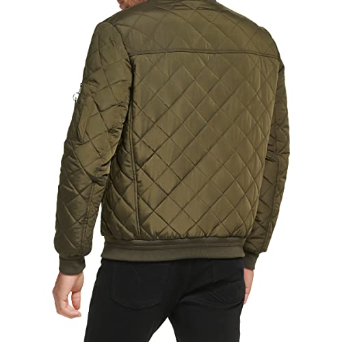 Image of Calvin Klein Men's Quilted Zipper Detail Flight Jacket