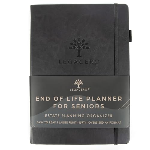 End of Life Planner for Seniors - Guided Estate Planning Organizer for Next of Kin. Large What To Do When Im Gone Book and Important Document Organizer to Share with Your Executor (Black)