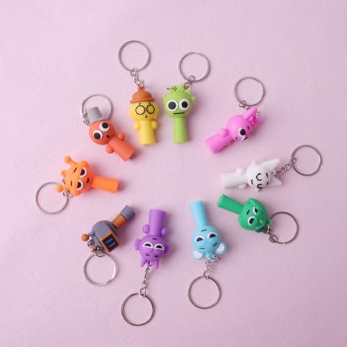Image of Keychain Sprunky Monster Hanging Key Chain Game Keychain for Modern Home Decor