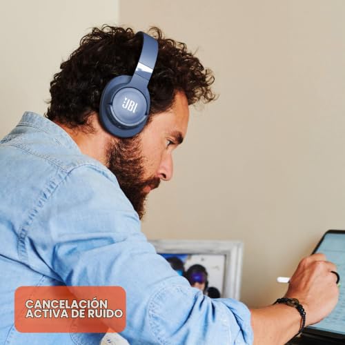 Miniatura 4 de Jbl T760btnc Auriculares Over Ear Inalámbricos Con Bluetooth Y Cancelación De Ruido Activa, Auriculares De Diadema Ligeros Con Batería De Hasta 35 Horas Con Bt Nc Y Cable Extraíble, Color Blanco