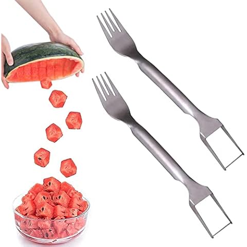 2PCS 2-in-1 Watermelon Fork Slicer Cutter Cover