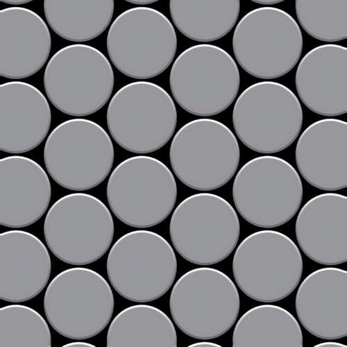 ALLOY Medallion Mosaikfliese Metall Edelstahl grau