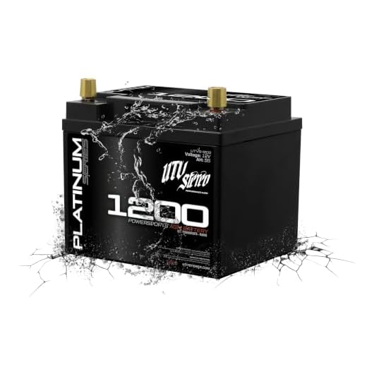 UTV Stereo Platinum Series 1200 AGM Battery - 1200 Cranking Amps, Replacemnt for Polaris RZR, Ranger - 4014609
