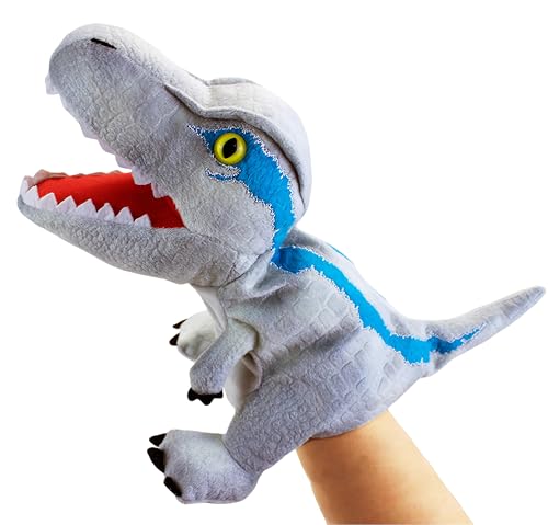 LOMTRATS Dinosauri Marionette a Mano per Bambini,Triceratopo e Tyrannosaurus Rex con Bocca Aperta,per Raccontare Storie,Insegnare,Regali di Compleanno