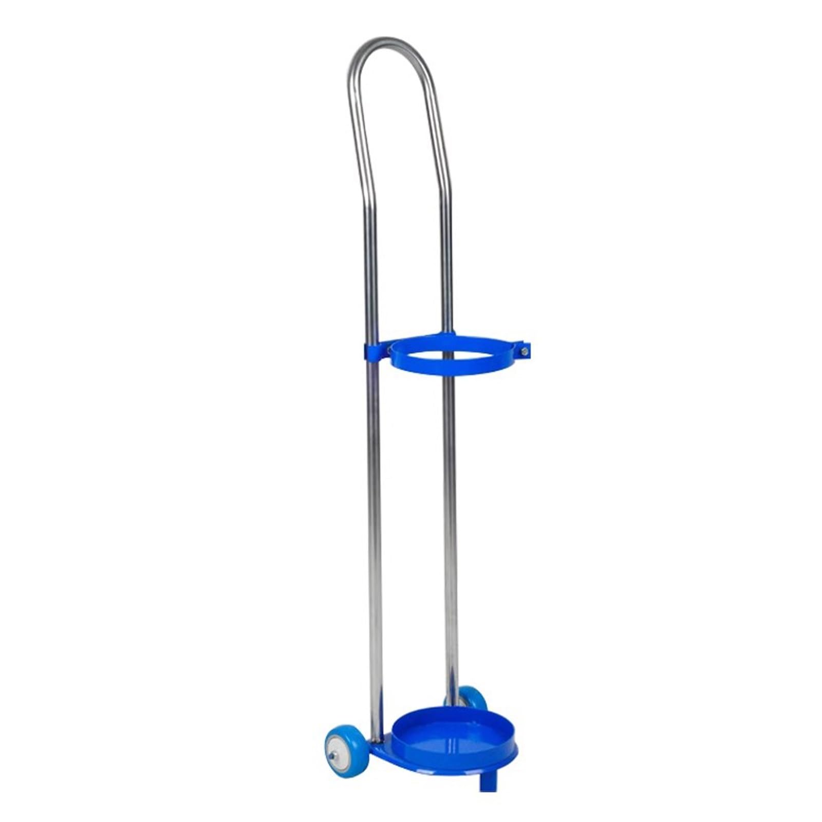 ASerZenith Steel Simple Gas Cylinder Trolley With Steel Ring Fixing,Oxygen Cylinder Cart With Quiet Casters, Ergonomic Design For 10L,15L,20L Gas Cylinders,10L