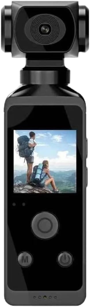 Générique Appareil de Poche, d'action 4K HD, Anti-secousse Rotative à 270 °, Appareil sous-Marine de 30 M avec Micro WiFi, Caméra Vidéo Portable pour la Plongée en Plein Air