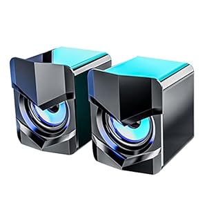 UBERSWEET V-158ni Desktop Computer Speaker Super Bass Subwoofer 3.5mm Wired Music Player Soundbox U-SB Powered Home Speakers Subwoofer for Cellphone Laptop Universal