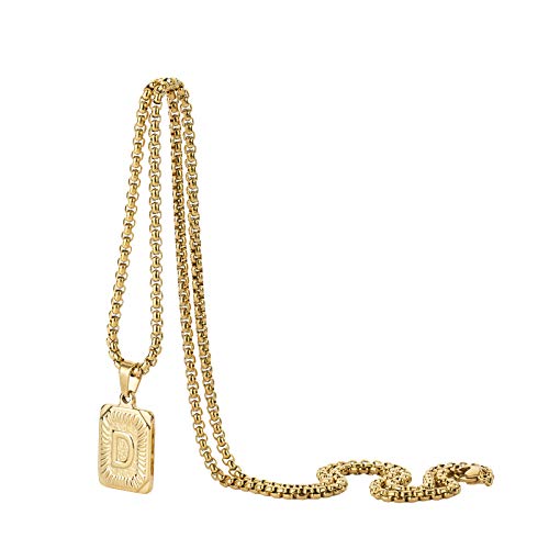 Heart Initial Necklaces Heart Pendant Letter Alphabet Necklace for Girls Teen Women Birthday Gift (Gold -D)