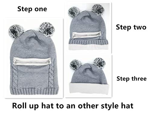 Image of Baby Girls Boys Winter Hat Scarf Kids Earflap Hood Scarves